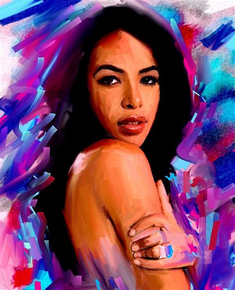 Aaliyah Painting by Bogdan Floridana Oana