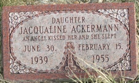 Jacquelyn Ackermann 1939 1955 Mémorial Find a Grave