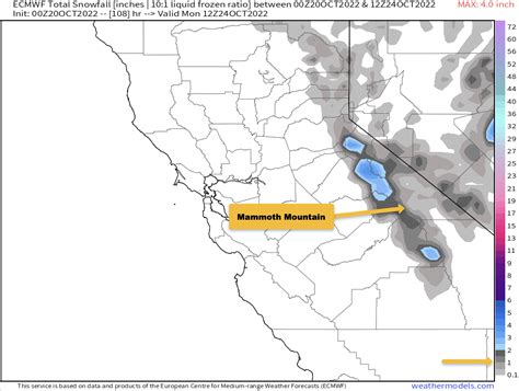 Mammoth Mountain Weather Forecast & Area Forecast Discussion