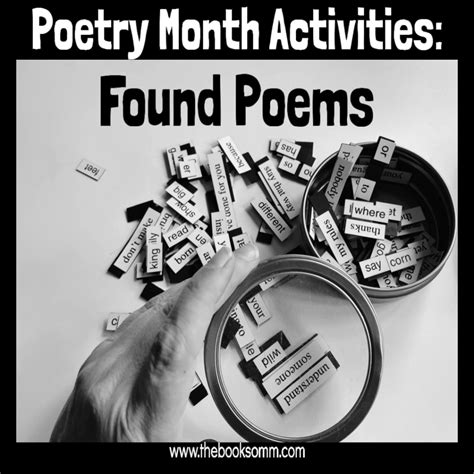 Found Poetry Poetry Month Activities For Middle School The Book Somm