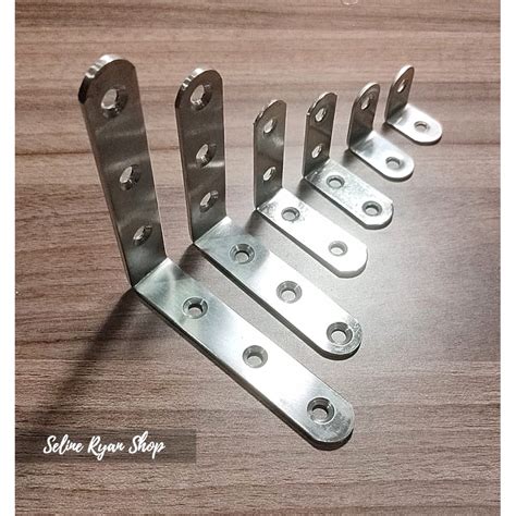 Jual Plat Siku L Penyangga Rak Ambalan Stainless Steel X Mm Shopee