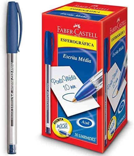 Caneta Esferográfica Trilux 032 Ponta Media 50 Unidades Faber Castell