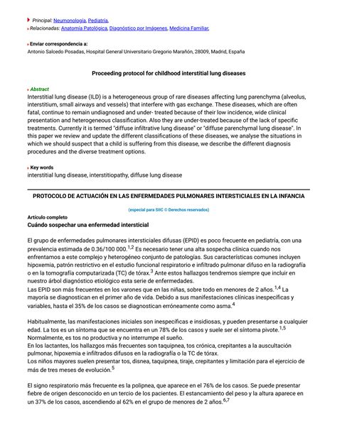 Solution Protocolo De Actuaci N En Las Enfermedades Pulmonares