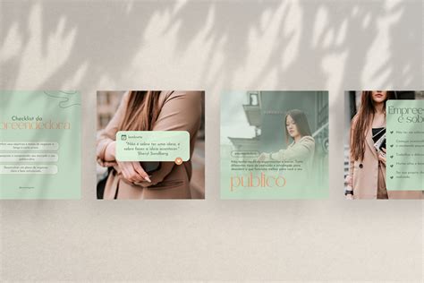 Pack Canva Template Verde Posts Edit Veis