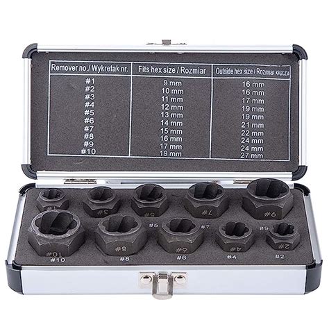Buy Impact Nut And Bolt Extractor Tool Set 10 Pieces Bolt And Nut Removal