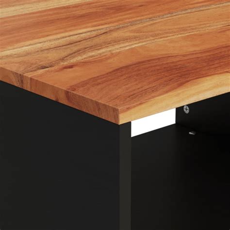 Mesa De Centro De Madera Maciza De Acacia X X Cm Mesas De Ce