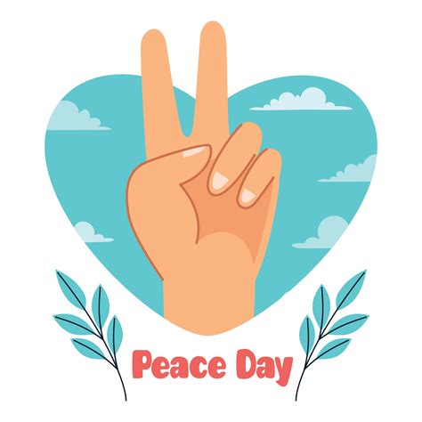 Vector Drawing Of Peace Hand Sign Vector Art At Vecteezy