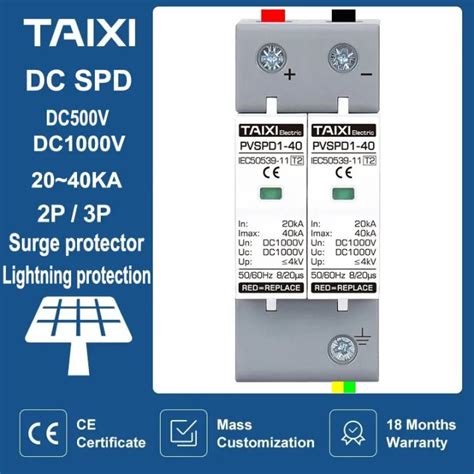 Surge Protective Device Photovoltaic Dc System Spd 2p3p Dc1000v 20ka~40ka Surge Protector