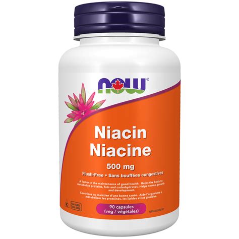 Niacin Mg Veg Capsule Flush Free Now Foods Canada