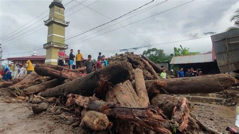 Pasca Banjir Bandang Di Aceh Tenggara Material Batu Kayu Gelondongan