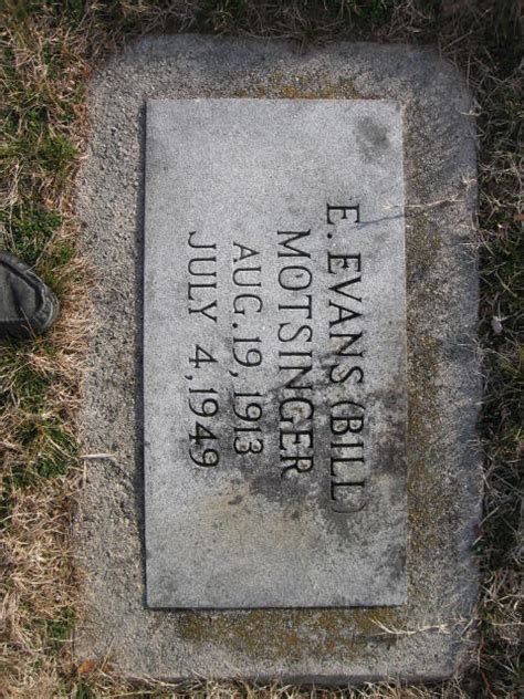 Ezra Evans Motsinger Find A Grave Memorial