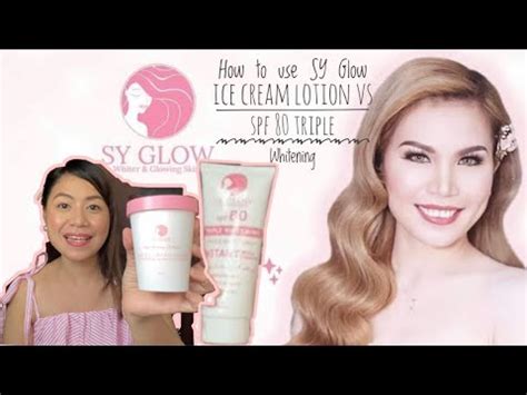 Sy Glow X Ice Cream Lotion Whitening And Moisturizing Vs Sy Glow Spf