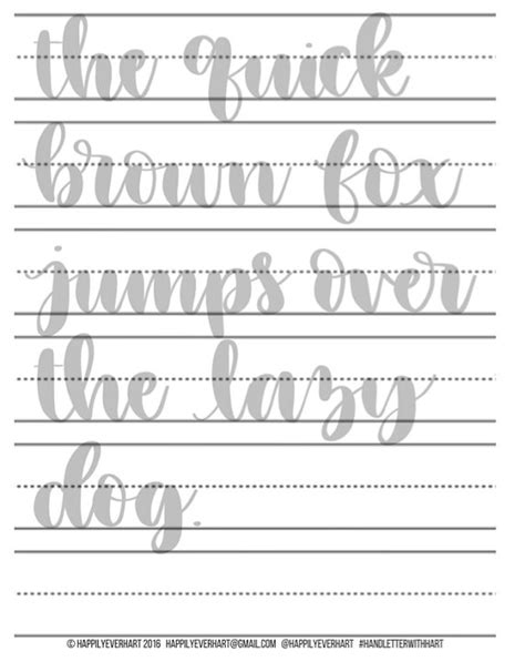 Bundle Small And Large Brush Pen Hand Lettering Practice Sheets Hand