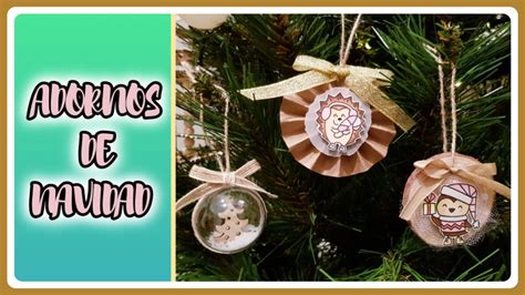 Adornos De Navidad FÁciles Hechos A Mano 🎀🌲 Tutorial Scrapbooking Youtube