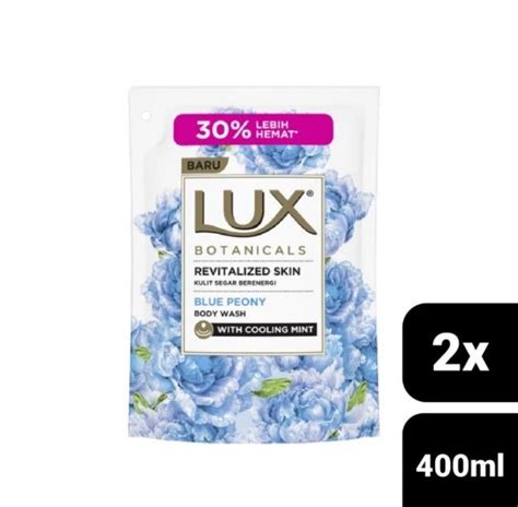 Lux Botanicals Body Wash Sabun Mandi Cair Blue Peony 400ml 2pc Lazada