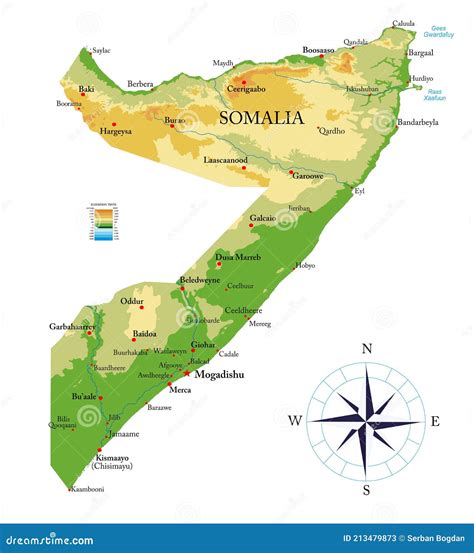 Somalia Map Stock Photo 7144152