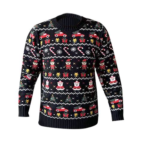 Suéter George Talla G Cuello Redondo Ugly Navideño Negro Walmart