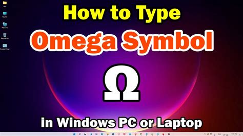 How to Type Omega Ω Symbol in Windows PC or Laptop YouTube