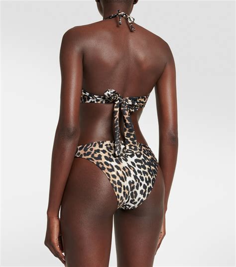 Ganni Leopard Print Bikini Bottoms GANNI