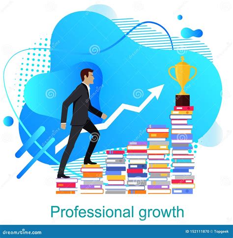 Personal Growth Businessman Suit Colorful Design Stock Vector