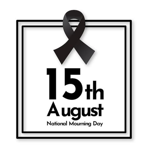 Premium Vector 15 August National Mourning Day Bangladesh Shok Dibosh