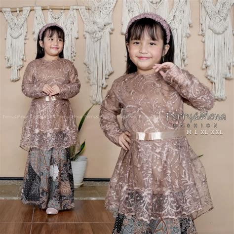 Ori ‼ Setelan Aurora Kids 2022 Untuk 5 12 Tahun Kebaya Tile Anak Dan