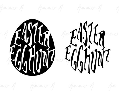 Easter Egg Hunt Svg Y Png Egg Silhouette Svg Archivos De Paquete Para El Regalo De Corte Para