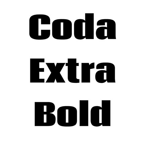 Coda Extra Bold Free Fonts On Creazilla