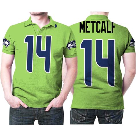 Art Seattle Seahawks Dk Metcalf 14 Nfl American Football Team Green ...