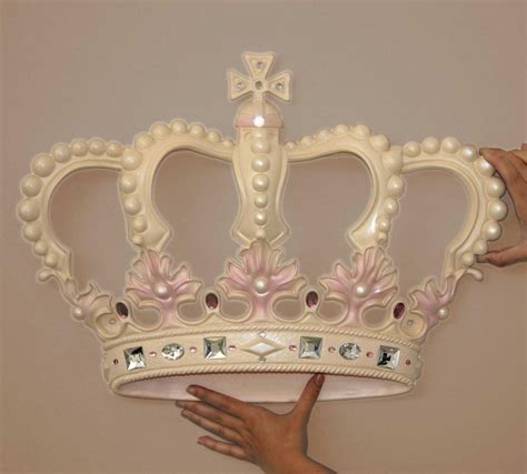 Cream Pink Princess Crown 3d Wall Art Decor By Beetling Design Php Crown Decor Crown Wall