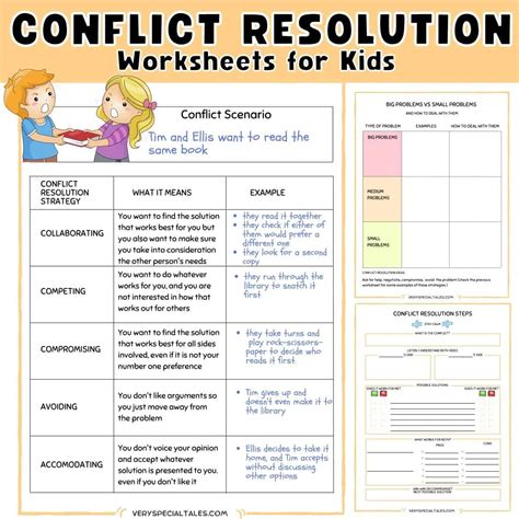 20 Fun Conflict Resolution Activities for Kids (Printable PDF ...