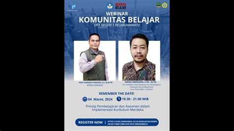 Webinar Prinsip Pembelajaran Dan Asesmen Dalam Implementasi Kurikulum