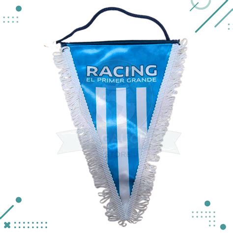 Banderin Triangular Racing 27cm X 24 Cm Aprox El Gaucho Store