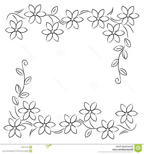 Simple Flower Design Border Drawing Beautiful Flower Border Design