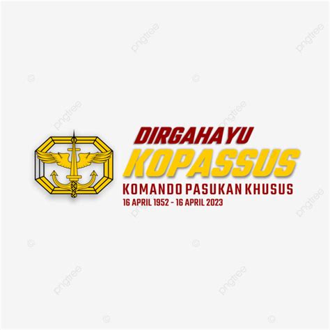 Logo And Greeting Card Of The 71st Anniversary Of Kopassus Indonesia Military In 2023 Vector