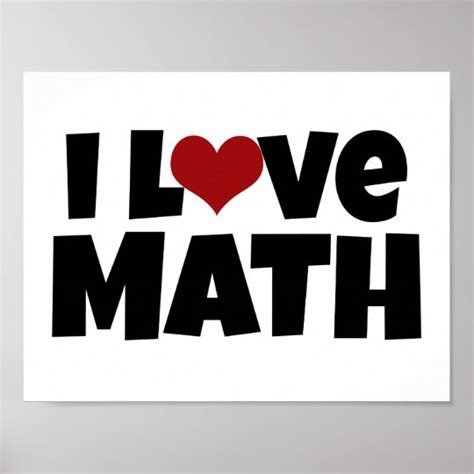 I Love Math Poster