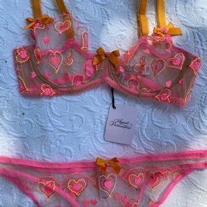 Agent Provocateur Intimates Sleepwear 32b Agent Provocateur Orange And Pink Lingerie Set