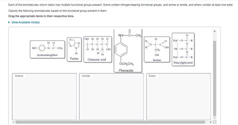 Solved Each Of The Biomolecules Shown Below Has Multiple Chegg