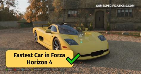 Fastest Car In Forza Horizon Top List Game Specifications