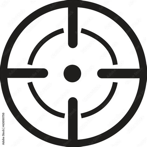 Target Icons Sight Sniper Symbol Isolated On A White Background