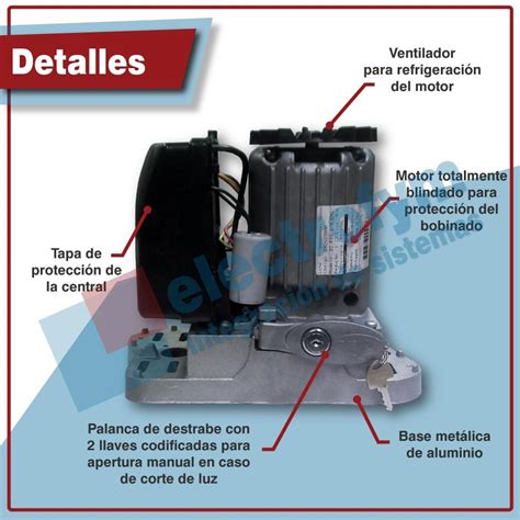 Kit motor portón corredizo PPA DZ Rio 400 Digital Facility Connect