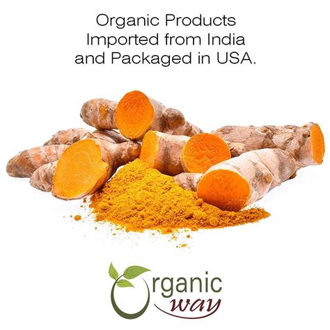 Organic Way Premium Turmeric Haldi Root Cut Sifted Curcuma Longa