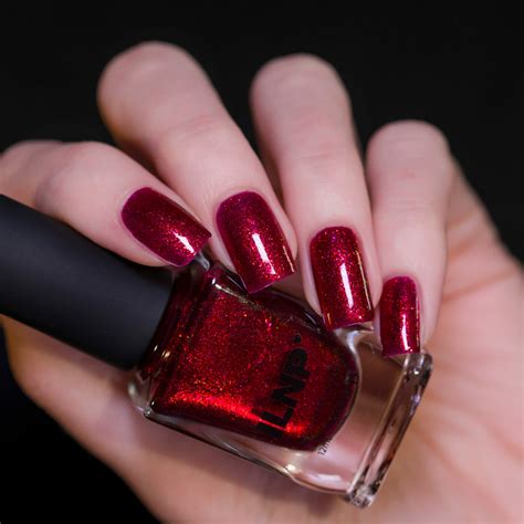 Ruby Vibrant Red Shimmer Nail Polish By Ilnp