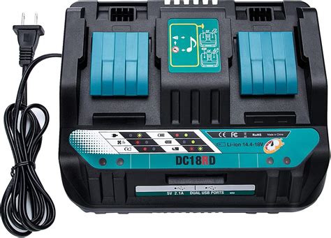 Amazon V Dc Rd Dual Ports Battery Charger For Makita V V