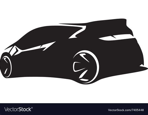 Sports Car Outline Silhouette