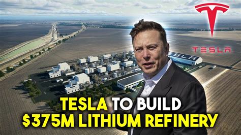 Tesla Holds Ceremony For Million Lithium Refinery Youtube