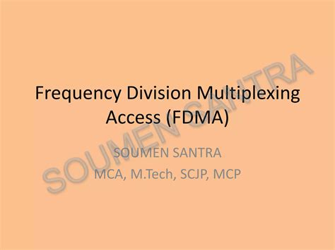 Frequency Division Multiplexing Access FDMA PPT