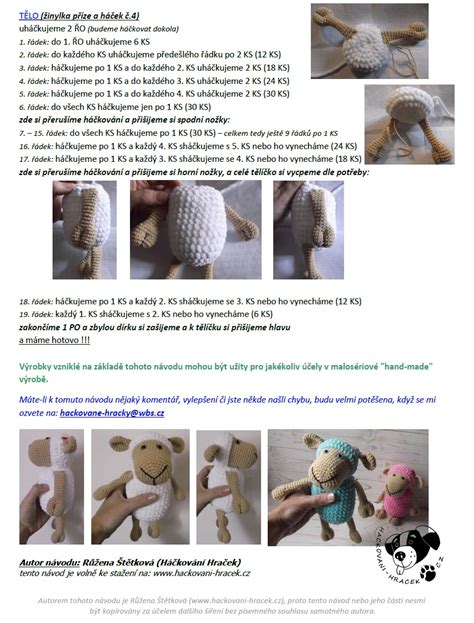 Ovečka Návody Na Háčkované Hračky Amigurumi Patterns Crochet Toys