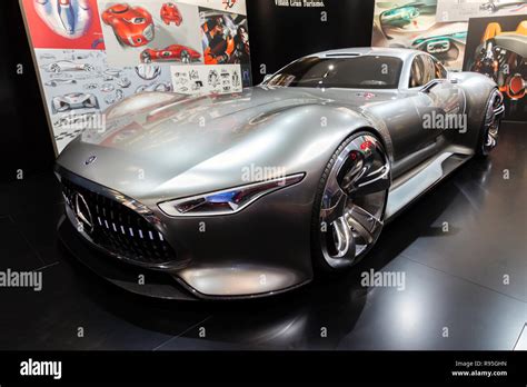 Frankfurt Germany Sep 16 2015 Mercedes Amg Vision Gran Turismo Concept Sports Car Showcased