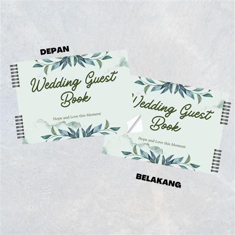 Jual Buku Tamu Pernikahan NON CUSTOM Wedding Guest Book NON CUSTOM